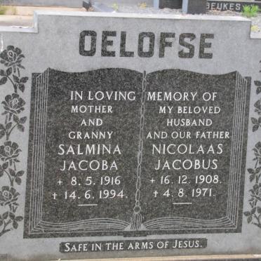 OELOFSE Nicolaas Jacobus 1908-1971 &amp; Salmina Jacoba 1916-1994
