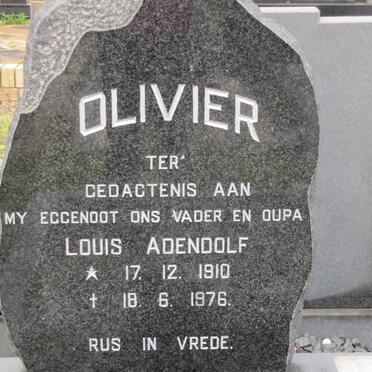 OLIVIER Louis Adendolf 1910-1976