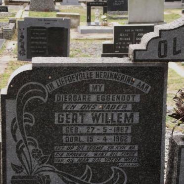 OLIVIER Gert Willem 1887-1962 &amp; Emily Violet CUMBERLEGE 1898-1970