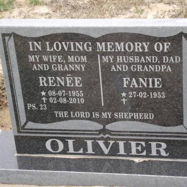 OLIVIER Fanie 1953- &amp; Renee 1955-2010