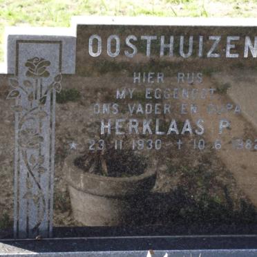 OOSTHUIZEN Herklaas P. 1930-1982