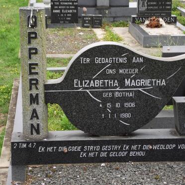 OPPERMAN Elizabetha Magrietha nee BOTHA 1906-1980