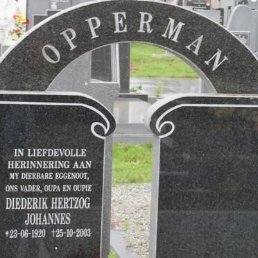OPPERMAN Diederik Hetzog Johannes 1920-2003