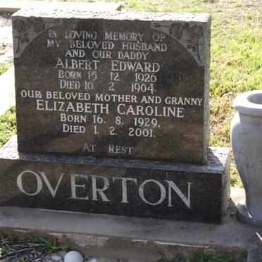 OVERTON Albert Edward 1926-1964 &amp; Elizabeth Caroline LUKE 1929-2001