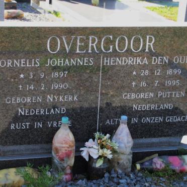 OVERGOOR Cornelius Johannes 1897-1990 &amp; Hendrika Den Ouden 1899-1995