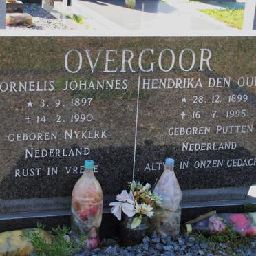 OVERGOOR Cornelius Johannes 1897-1990 &amp; Hendrika Den Ouden 1899-1995