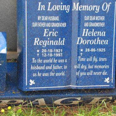 PAGE Eric Reginald 1921-1997 &amp; Helena Dorothea 1925-2005