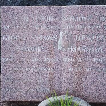 PADBURY George Sylvan -1956 &amp; Hester Margaret -1957