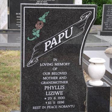 PAPU Phyllis Liziwe 1930-1996