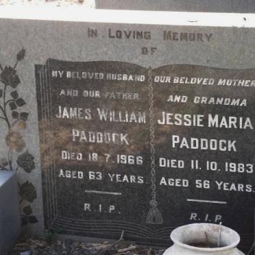 PADDOCK James William -1966 :: DE VILLIERS Jessie Maria formerly PADDOCK 1927-1983