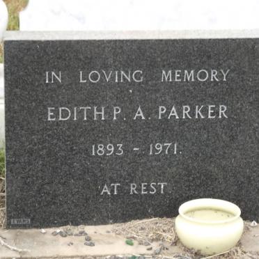 PARKER Edith P.A. 1893-1971
