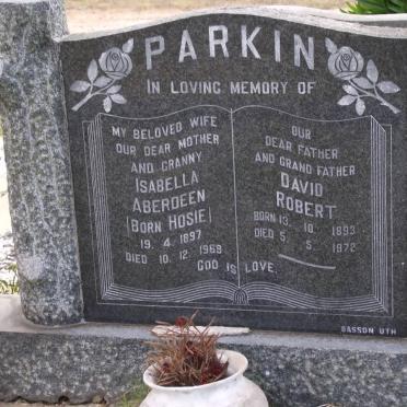PARKIN David Robert 1893-1972 &amp; Isabella Aberdeen HOSIE 1897-1969
