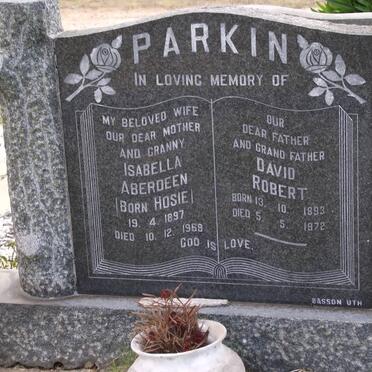 PARKIN David Robert 1893-1972 &amp; Isabella Aberdeen HOSIE 1897-1969