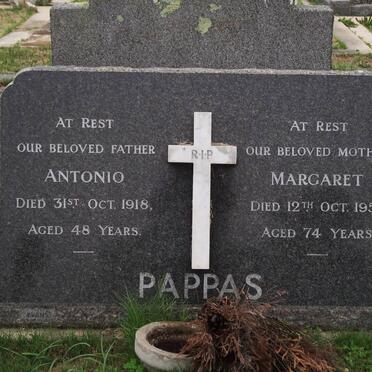 PAPPAS Antonio -1918 &amp; Margaret -1959 :: PAPPAS Denis Anthony 1915-1984