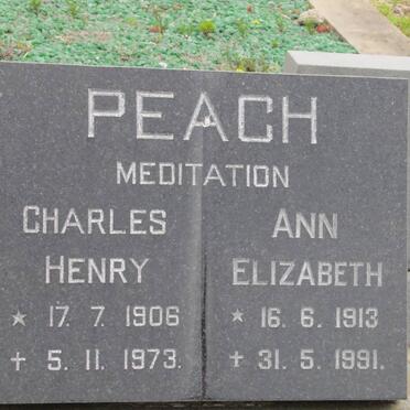 PEACH Charles Henry 1906-1973 &amp; Ann Elizabeth 1913-1991