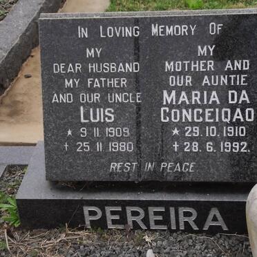PEREIRA Luis 1909-1980 &amp; Maria Da Conceiqao 1910-1992
