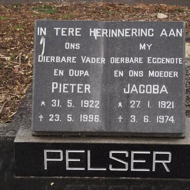 PELSER Pieter 1922-1996 &amp; Jacoba 1921-1974