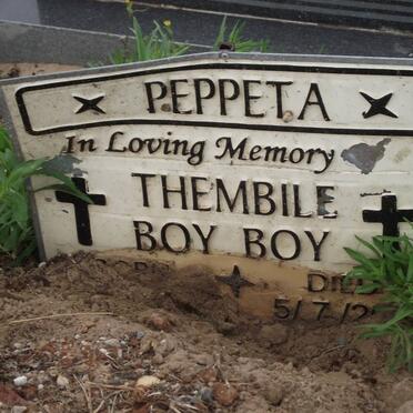 PEPPETA Thembile Boy Boy 1973-2008