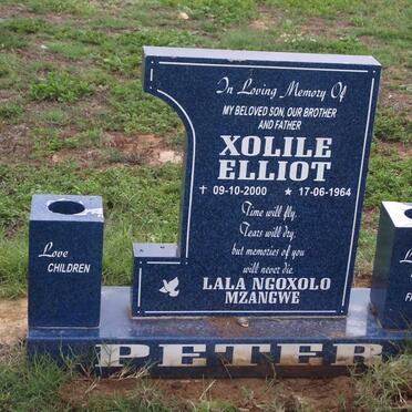 PETER Xolile Elliot 1964-2000