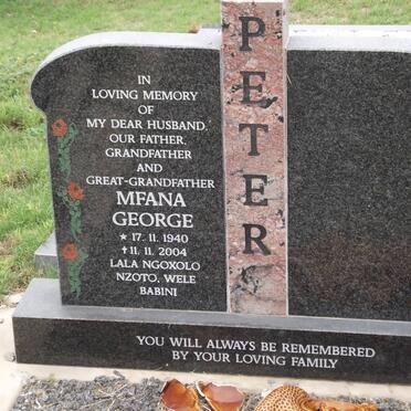 PETER Mfana George 1940-2004