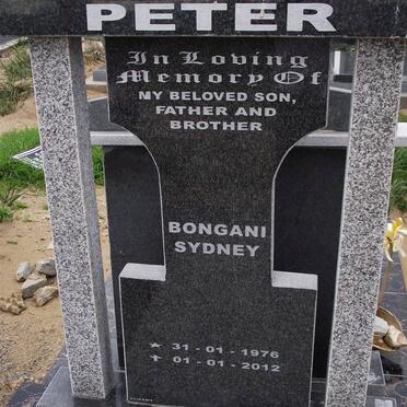 PETER Bongani Sydney 1976-2012