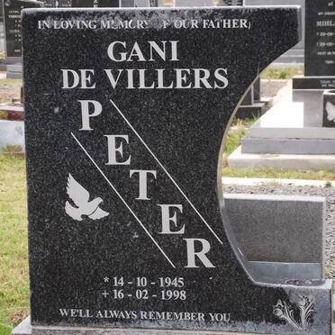 PETER Gani de Villiers 1945-1998