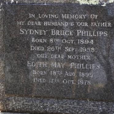 PHILLIPS Sydney Bruce 1894-1958 &amp; Edith May 1899-1978