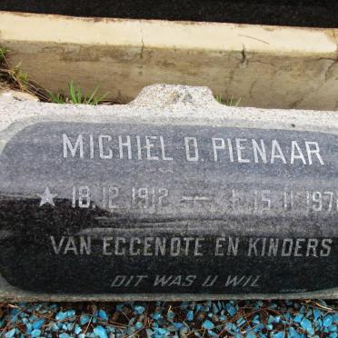PIENAAR Michiel Olivier 1912-1972