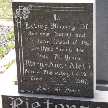 PIETERSE Mary-Ann 1905-1987
