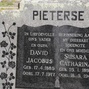 PIETERSE David Jacobus 1885-1977 &amp; Susara Catharina 1893-1961