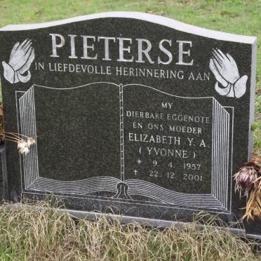 PIETERSE Elizabeth Y.A. 1957-2001