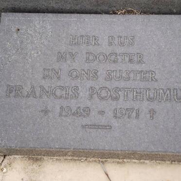 POSTHUMUS Francis 1949-1971