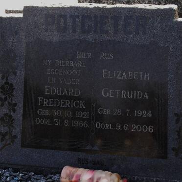 POTGIETER Eduard Frederick 1921-1966 &amp; Elizabeth Gertruida 1924-2006