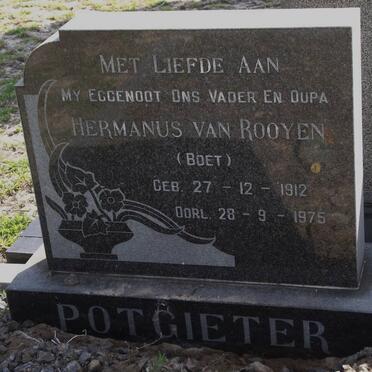 POTGIETER Hermanus Van Rooyen 1912-1975