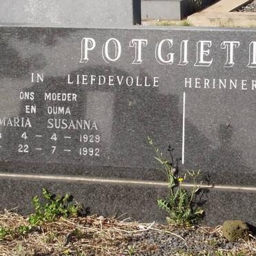 POTGIETER Michael Muller 1924-1984 &amp; Maria Susanna 1929-1992