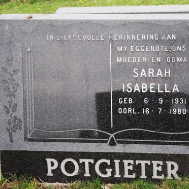 POTGIETER Sarah Isabella 1931-1980