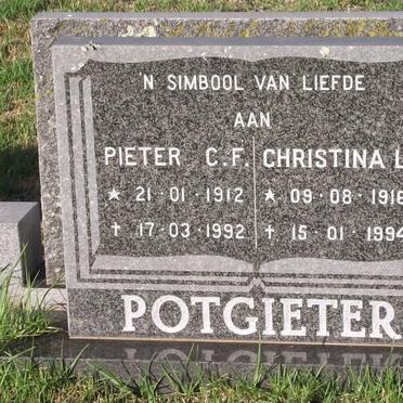 POTGIETER Pieter C.F. 1912-1992 &amp; Christina L. 1916-1994