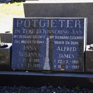 POTGIETER Anna Susanna 1910-1980 &amp; Alfred James 1910-1987