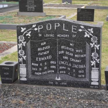 POPLE Edward 1903-1985 &amp; Engela Jacoba 1910-1970