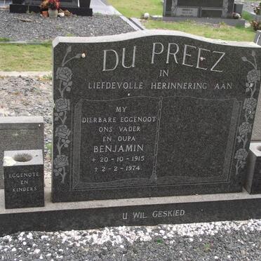 PREEZ Benjamin, du 1915-1974