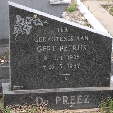PREEZ Gert Petrus, du 1926-1987