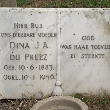 PREEZ Dina J.A., du 1883-1956