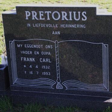 PRETORIUS Frank Carl 1932-1993