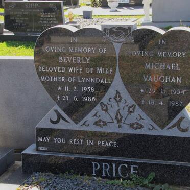 PRICE Michael Vaughan 1954-1987 &amp; Beverly 1958-1986