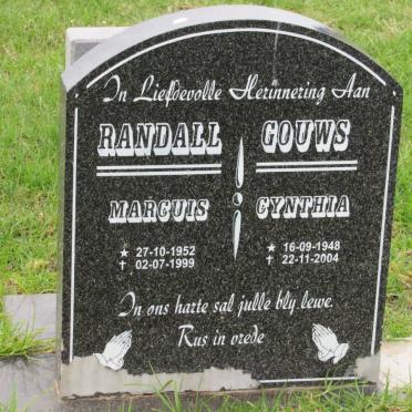 RANDALL Marcuis 1952-1999 :: GOUWS Cynthia 1948-2004