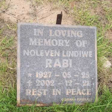RABI Noleven Lindiwe 1927-2002