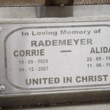 RADEMEYER Corrie 1929-2007 &amp; Alida 1929-1999