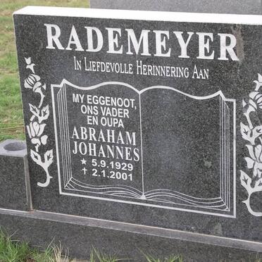 RADEMEYER Abraham Johannes 1929-2001