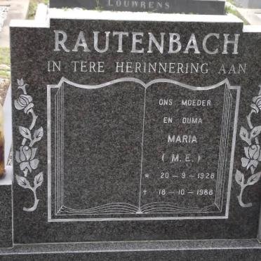 RAUTENBACH M.E. 1928-1988