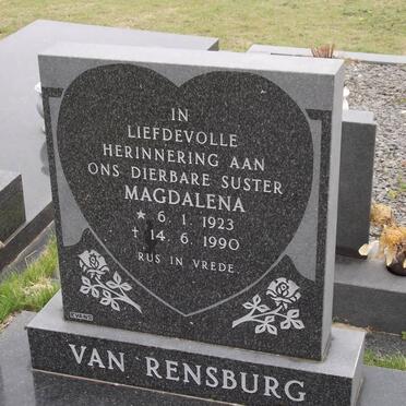 RENSBURG Magdalena, van 1923-1990